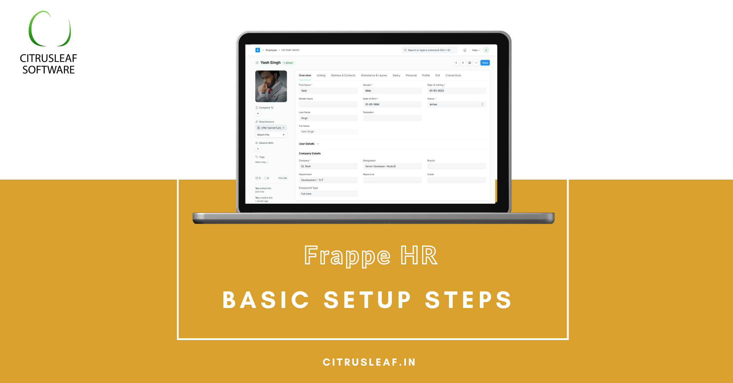 Frappe HR Setup Steps